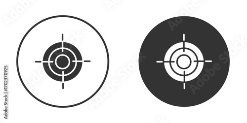 Bullseye pointer icon vector. simple design logo icons set