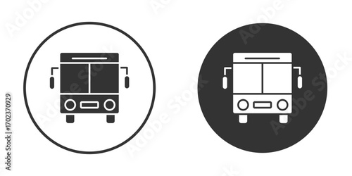Bus icon vector. simple design logo icons set