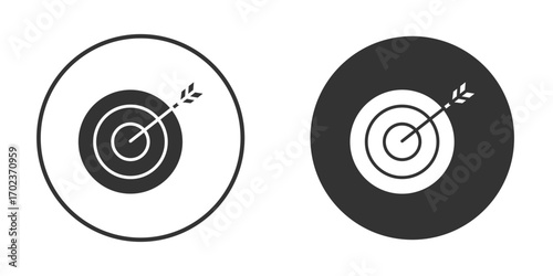 Bullseye icon vector. simple design logo icons set