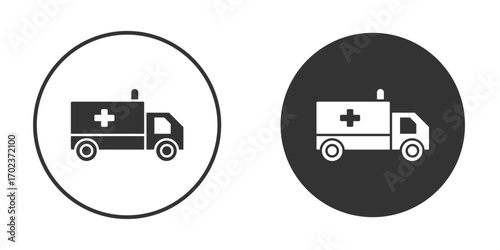 Ambulance icon vector. simple design logo icons set
