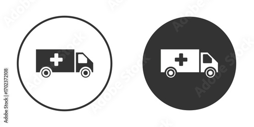 Ambulance icon vector. simple design logo icons set