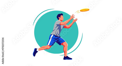 Dynamic Action Depicts A Person Engaging In Thrilling Disc Sport Activities Outdoors, Excitement.