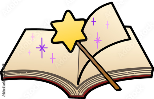 Spellbook with Star Wand