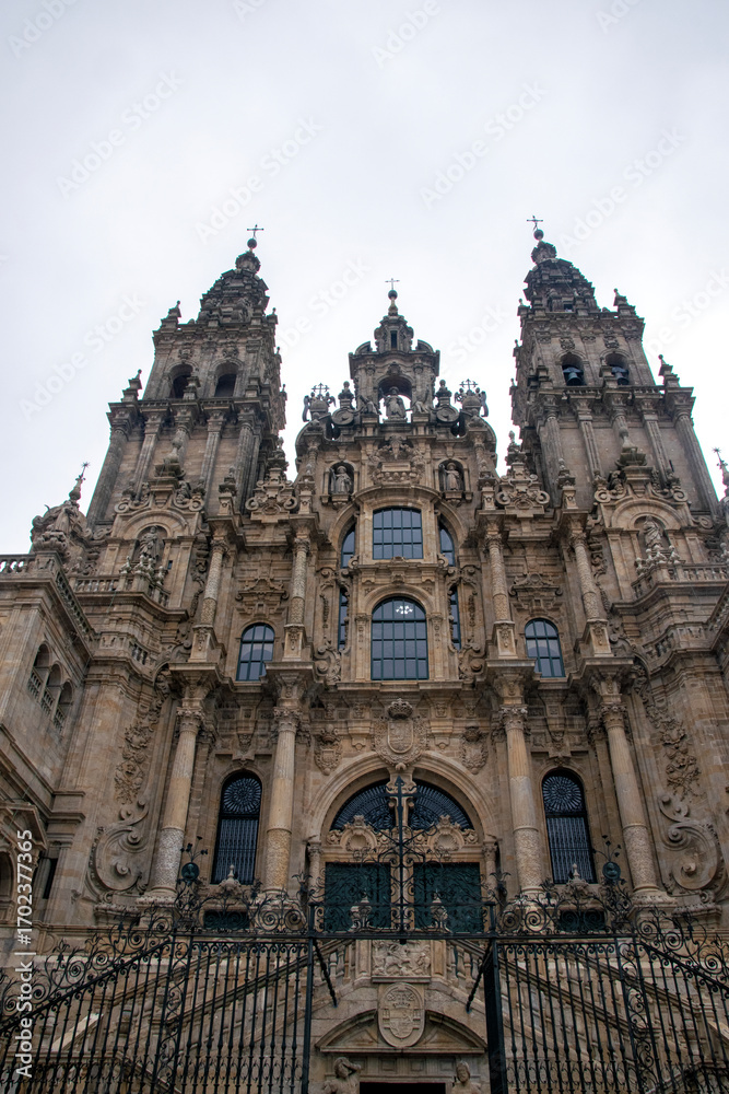 Fototapeta premium Fachada principal de la catedral de Santiago de Compostela
