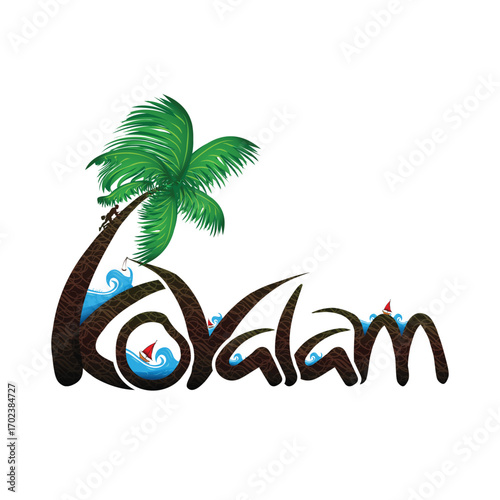 kovalam text transparent background | Kovalam sea beach City in Kerala | kovalam text effect | Kovalam text png