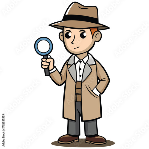 Classic Detective Character Illustration