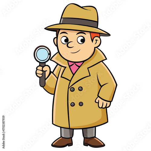 Classic Detective Character Illustration