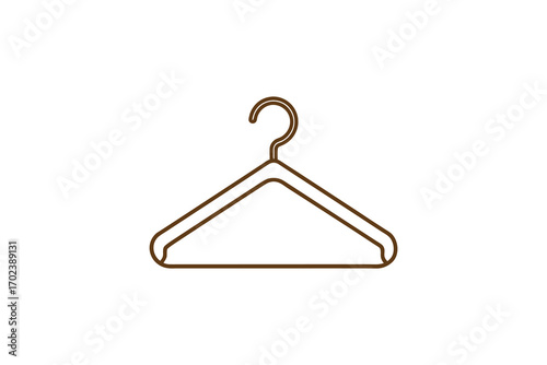 a simple line drawing of a hanger silhouette