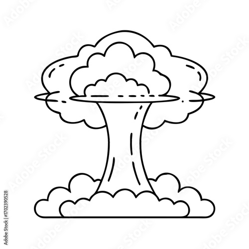 Mushroom cloud  nuclear  explosion 