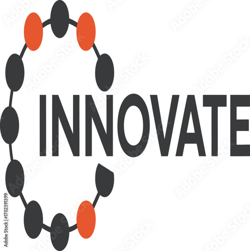 INNOVATE LOGO WITH TECH RING DESIGN