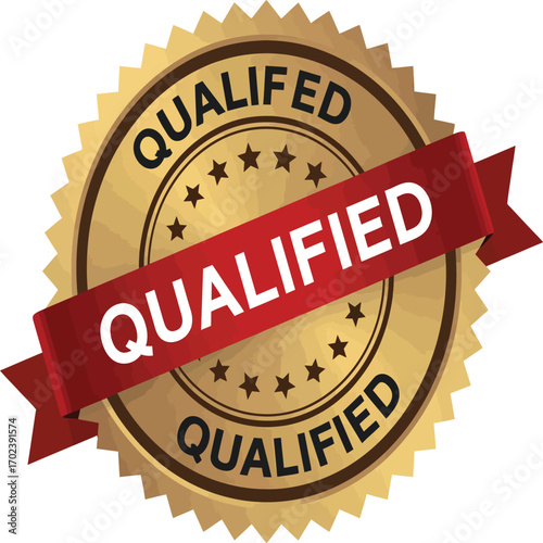 Qualified Badge Logo Design for Certification, Approval and Standard Verification