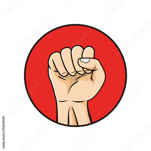 fist cartoon design. freedom expression symbol.