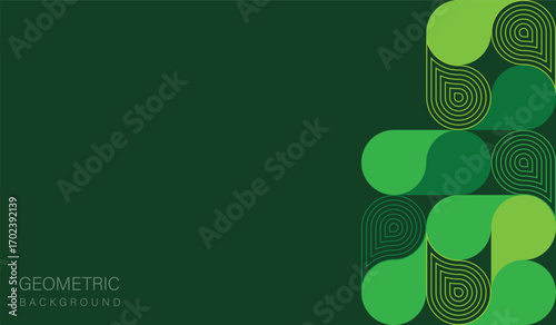 Abstract Green Geometric Background Vector Illustration