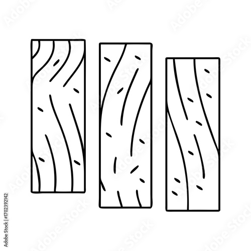 Abstract wood grain pattern showing three rectangular blocks with organic lines