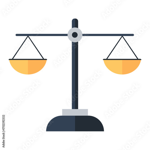 Simple flat design of a balance scale symbol