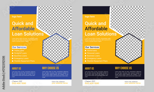 Business loan flyer design template