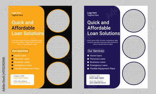 Business loan flyer design template