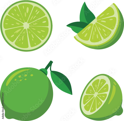 set of lime slices