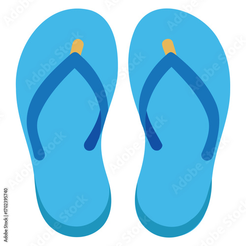Summer Beach Flip Flops Illustration