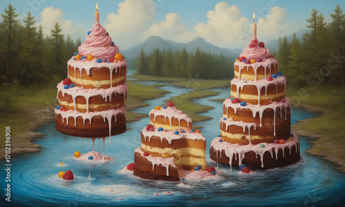 Vibrant Colorful Abstract Oil Painting Texture Background
