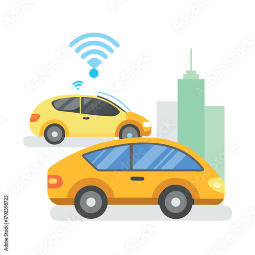 Connected Cars Navigating an Urban Landscape Seamlessly Integrating with Smart City Infrastructure and Enhancing Transportation Efficiency and Safety
