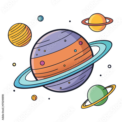 space rocket vector illustration