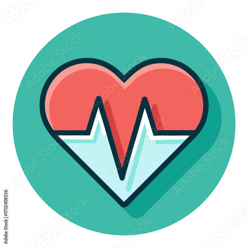 heart and heartbeat symbol