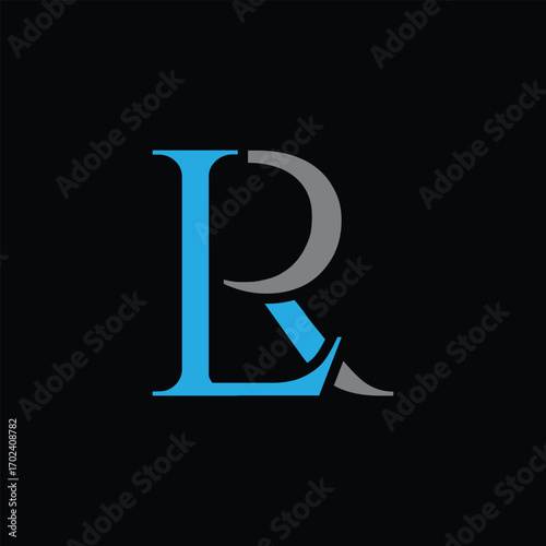 Combination letter lr logo design premium vector
