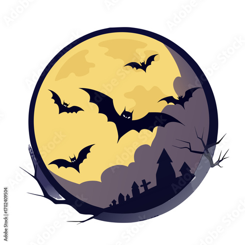 vector illustration of a halloween background