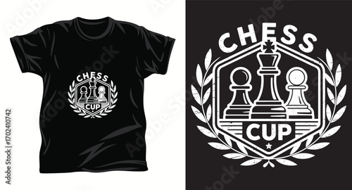 Chess graphic vector T shirt design print.