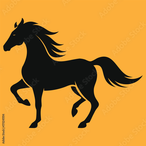 Galloping Horse Silhouette