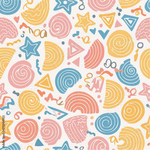 Colorful scribble background minimalist design
2