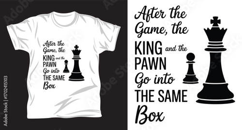 Chess graphic vector T shirt design print.