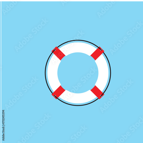 Lifebuoy logo icon vector ilustration