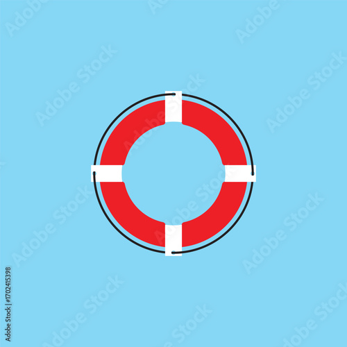Lifebuoy logo icon vector ilustration