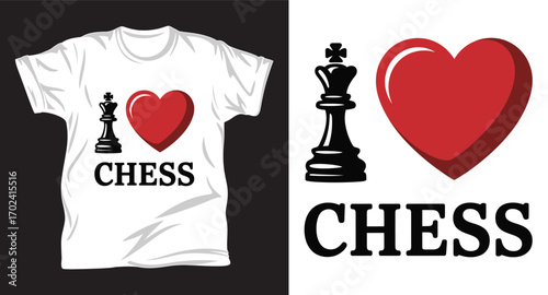 Chess graphic vector T shirt design print.