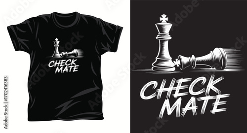 Chess graphic vector T shirt design print.