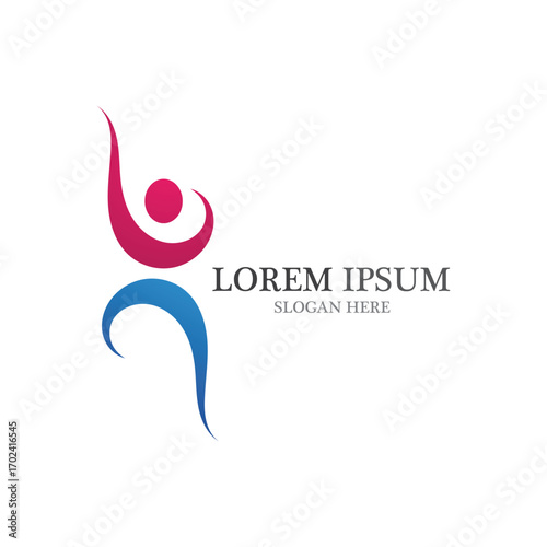 Health people live  logon vector symbol