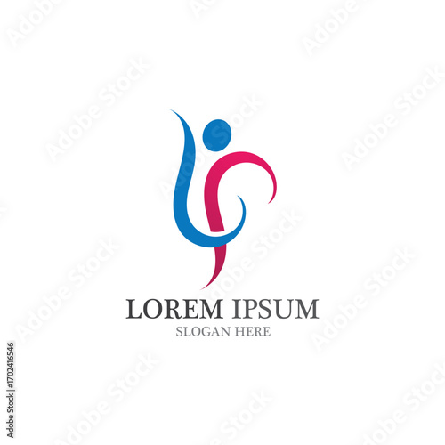 Health people live  logon vector symbol