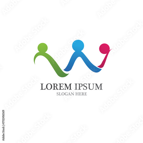 Health people live  logon vector symbol