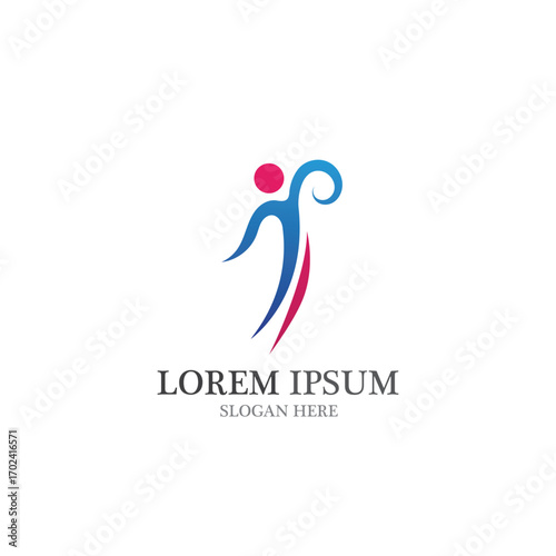 Health people live  logon vector symbol