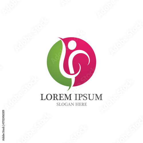 Health people live  logon vector symbol