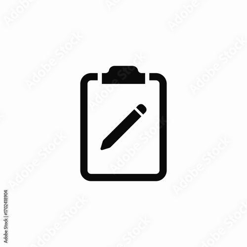 clipboard pen write document signature icon sign vector