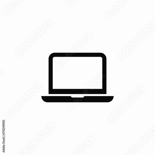 laptop computer icon sign vector