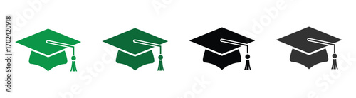 Graduation Caps Symbolizing Academic Achievement and Success for Students, Educators, and Educational Institutions with Graduation Day Coming Soon