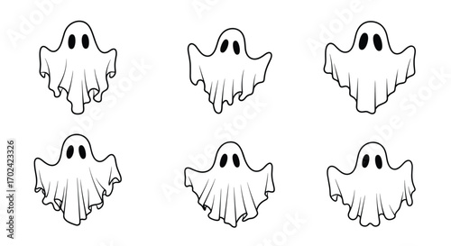 Enchanting ghostly apparitions a collection of ethereal spooky figures for your projects