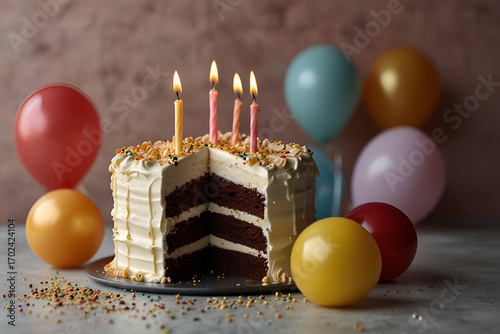 cake with candles