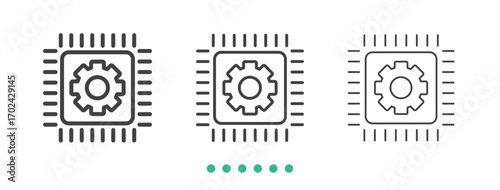 Automated system icon. Thin line icon vector