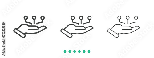 It Solution icon. Thin line icon vector