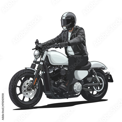 man riding a motorcycle